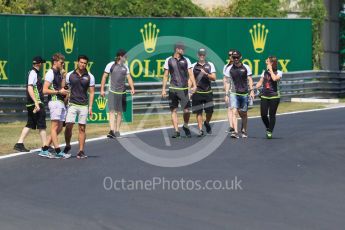 World © Octane Photographic Ltd. Thursday 23rd July 2015. Status Grand Prix – Marlon Stockinger, Richie Stanaway, Seb Morris, Alex Fontana and Sandy Stuvik. GP2 and GP3 Track walk – Hungaroring, Hungary. Digital Ref. : 1344CB7D7805