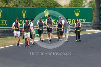 World © Octane Photographic Ltd. Thursday 23rd July 2015. Status Grand Prix – Marlon Stockinger, Richie Stanaway, Seb Morris, Alex Fontana and Sandy Stuvik. GP2 and GP3 Track walk – Hungaroring, Hungary. Digital Ref. : 1344CB7D7807