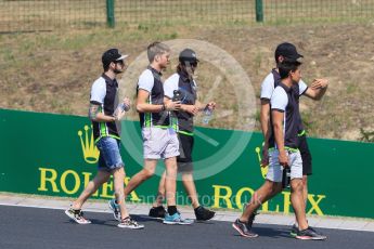 World © Octane Photographic Ltd. Thursday 23rd July 2015. Status Grand Prix – Marlon Stockinger, Richie Stanaway, Seb Morris, Alex Fontana and Sandy Stuvik. GP2 and GP3 Track walk – Hungaroring, Hungary. Digital Ref. : 1344CB7D7811