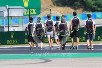 World © Octane Photographic Ltd. Thursday 23rd July 2015. Status Grand Prix – Marlon Stockinger, Richie Stanaway, Seb Morris, Alex Fontana and Sandy Stuvik. GP2 and GP3 Track walk – Hungaroring, Hungary. Digital Ref. : 1344CB7D7816