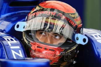 World © Octane Photographic Ltd. Thursday 23rd July 2015. Carlin – Sean Gelael. GP2 Paddock – Hungaroring, Hungary. Digital Ref. : 1344CB7D7862