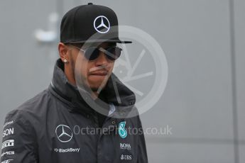 World © Octane Photographic Ltd. Mercedes AMG Petronas F1 W06 Hybrid – Lewis Hamilton. Saturday 5th September 2015, F1 Italian GP Paddock, Monza, Italy. Digital Ref: 1409LB1D0340