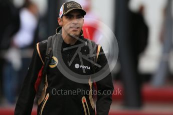 World © Octane Photographic Ltd. Lotus F1 Team E23 Hybrid – Pastor Maldonado. Saturday 5th September 2015, F1 Italian GP Paddock, Monza, Italy. Digital Ref: 1409LB1D0446