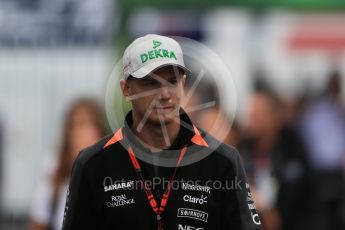 World © Octane Photographic Ltd. Sahara Force India VJM08B – Nico Hulkenberg. Saturday 5th September 2015, F1 Italian GP Paddock, Monza, Italy. Digital Ref: 1409LB1D0496