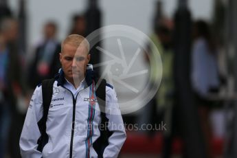 World © Octane Photographic Ltd. Williams Martini Racing FW37 – Valtteri Bottas. Saturday 5th September 2015, F1 Italian GP Paddock, Monza, Italy. Digital Ref: 1409LB1D0515