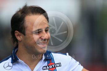 World © Octane Photographic Ltd. Williams Martini Racing FW37 – Felipe Massa. Saturday 5th September 2015, F1 Italian GP Paddock, Monza, Italy. Digital Ref: 1409LB1D0542
