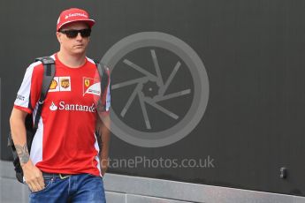 World © Octane Photographic Ltd. Scuderia Ferrari SF15-T– Kimi Raikkonen. Saturday 5th September 2015, F1 Italian GP Paddock, Monza, Italy. Digital Ref: 1409LB1D0555