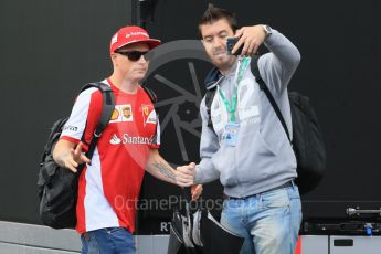 World © Octane Photographic Ltd. Scuderia Ferrari SF15-T– Kimi Raikkonen. Saturday 5th September 2015, F1 Italian GP Paddock, Monza, Italy. Digital Ref: 1409LB1D0558