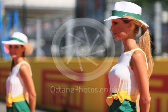 World © Octane Photographic Ltd. Grid girls. Sunday 6th September 2015, F1 Italian GP Drivers’ Parade, Monza, Italy. Digital Ref: 1418LB5D9070
