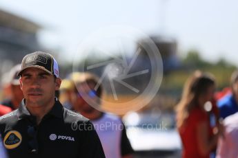 World © Octane Photographic Ltd. Lotus F1 Team E23 Hybrid – Pastor Maldonado. Sunday 6th September 2015, F1 Italian GP Drivers’ Parade, Monza, Italy. Digital Ref: 1418LB5D9096