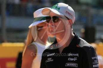 World © Octane Photographic Ltd. Sahara Force India VJM08B – Nico Hulkenberg. Sunday 6th September 2015, F1 Italian GP Drivers’ Parade, Monza, Italy. Digital Ref: 1418LB5D9121