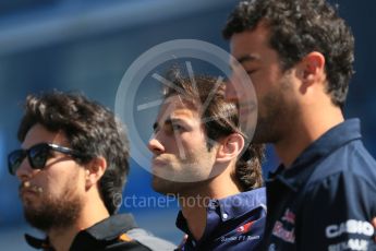 World © Octane Photographic Ltd. Sunday 6th September 2015, F1 Italian GP Justin Wilson 1 minute’s silence, Monza, Italy. Digital Ref: 1418LB5D9141