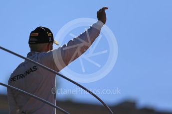 World © Octane Photographic Ltd. Mercedes AMG Petronas F1 W06 Hybrid – Lewis Hamilton (1st). Sunday 6th September 2015, F1 Italian GP Podium, Monza, Italy. Digital Ref: 1420LB1D2895