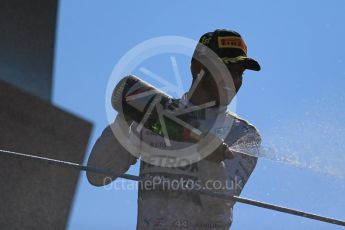 World © Octane Photographic Ltd. Mercedes AMG Petronas F1 W06 Hybrid – Lewis Hamilton (1st). Sunday 6th September 2015, F1 Italian GP Podium, Monza, Italy. Digital Ref: 1420LB1D3109