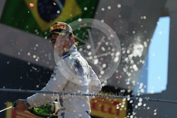 World © Octane Photographic Ltd. Williams Martini Racing FW37 – Felipe Massa (3rd). Sunday 6th September 2015, F1 Italian GP Podium, Monza, Italy. Digital Ref: 1420LB1D3178