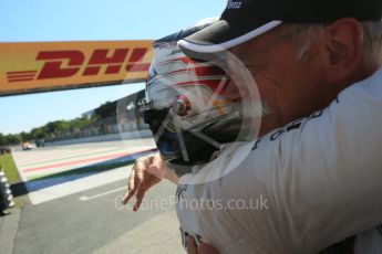 World © Octane Photographic Ltd. Mercedes AMG Petronas F1 W06 Hybrid – Lewis Hamilton (1st). Sunday 6th September 2015, F1 Italian GP Parc Ferme, Monza, Italy. Digital Ref: 1420LB5D9372