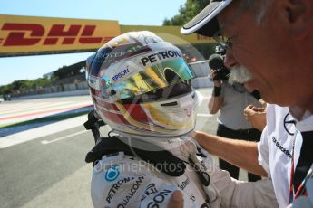 World © Octane Photographic Ltd. Mercedes AMG Petronas F1 W06 Hybrid – Lewis Hamilton (1st). Sunday 6th September 2015, F1 Italian GP Parc Ferme, Monza, Italy. Digital Ref: 1420LB5D9374