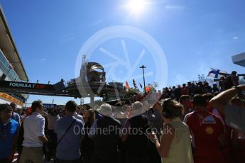 World © Octane Photographic Ltd. The crowds by the podium. Sunday 6th September 2015, F1 Italian GP Podium, Monza, Italy. Digital Ref: 1420LB5D9406