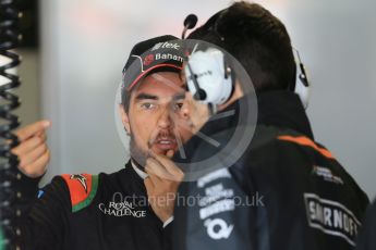 World © Octane Photographic Ltd. Sahara Force India VJM08B – Sergio Perez. Saturday 5th September 2015, F1 Italian GP Practice 3, Monza, Italy. Digital Ref: 1411LB1D0940