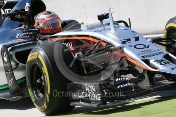 World © Octane Photographic Ltd. Sahara Force India VJM08B – Nico Hulkenberg. Saturday 5th September 2015, F1 Italian GP Practice 3, Monza, Italy. Digital Ref: 1411LB1D1249