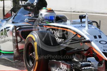 World © Octane Photographic Ltd. Sahara Force India VJM08B – Sergio Perez. Saturday 5th September 2015, F1 Italian GP Practice 3, Monza, Italy. Digital Ref: 1411LB1D1326