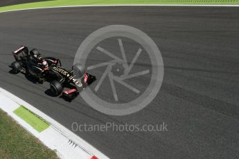 World © Octane Photographic Ltd. Lotus F1 Team E23 Hybrid – Romain Grosjean. Saturday 5th September 2015, F1 Italian GP Qualifying, Monza, Italy. Digital Ref: 1412LB1D1367