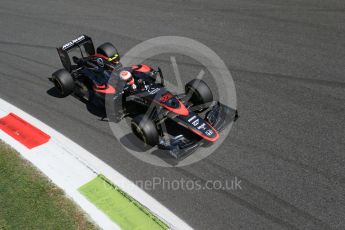 World © Octane Photographic Ltd. McLaren Honda MP4/30 - Jenson Button. Saturday 5th September 2015, F1 Italian GP Qualifying, Monza, Italy. Digital Ref: 1412LB1D1471