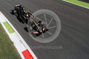 World © Octane Photographic Ltd. Lotus F1 Team E23 Hybrid – Pastor Maldonado. Saturday 5th September 2015, F1 Italian GP Qualifying, Monza, Italy. Digital Ref: 1412LB1D1477