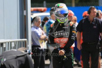 World © Octane Photographic Ltd. Sahara Force India VJM08B – Sergio Perez. Saturday 5th September 2015, F1 Italian GP Qualifying, Monza, Italy. Digital Ref: 1412LB5D8735