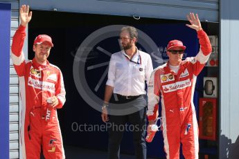 World © Octane Photographic Ltd. Scuderia Ferrari SF15-T– Kimi Raikkonen (2nd) and Sebastian Vettel (3rd). Saturday 5th September 2015, F1 Italian GP Qualifying, Monza, Italy. Digital Ref: 1412LB5D8813