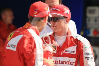 World © Octane Photographic Ltd. Scuderia Ferrari SF15-T– Kimi Raikkonen (2nd) and Sebastian Vettel (3rd). Saturday 5th September 2015, F1 Italian GP Qualifying, Monza, Italy. Digital Ref: 1412LB5D8832
