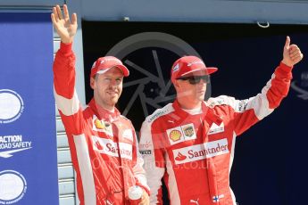 World © Octane Photographic Ltd. Scuderia Ferrari SF15-T– Kimi Raikkonen (2nd) and Sebastian Vettel (3rd). Saturday 5th September 2015, F1 Italian GP Qualifying, Monza, Italy. Digital Ref: 1412LB5D8860