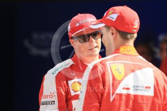 World © Octane Photographic Ltd. Scuderia Ferrari SF15-T– Kimi Raikkonen (2nd) and Sebastian Vettel (3rd). Saturday 5th September 2015, F1 Italian GP Qualifying, Monza, Italy. Digital Ref: 1412LB5D8870