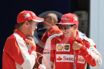 World © Octane Photographic Ltd. Scuderia Ferrari SF15-T– Kimi Raikkonen (2nd) and Sebastian Vettel (3rd). Saturday 5th September 2015, F1 Italian GP Qualifying, Monza, Italy. Digital Ref: 1412LB5D8911