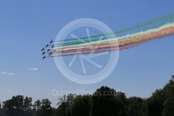 World © Octane Photographic Ltd. Frecce Tricolori - Italian Aerobatic team. Sunday 6th September 2015, F1 Italian GP Race, Monza, Italy. Digital Ref: 1419LB1D2576
