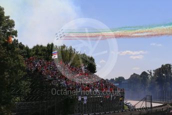 World © Octane Photographic Ltd. Frecce Tricolori - Italian Aerobatic team. Sunday 6th September 2015, F1 Italian GP Race, Monza, Italy. Digital Ref: 1419LB1D2585