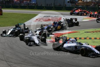 World © Octane Photographic Ltd. Williams Martini Racing FW37 – Felipe Massa and Valtteri Bottas. Sunday 6th September 2015, F1 Italian GP Race, Monza, Italy. Digital Ref: 1419LB1D2661