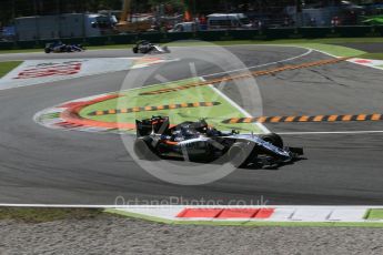World © Octane Photographic Ltd. Sahara Force India VJM08B – Sergio Perez. Sunday 6th September 2015, F1 Italian GP Race, Monza, Italy. Digital Ref: 1419LB1D2802
