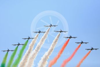 World © Octane Photographic Ltd. Frecce Tricolori - Italian Aerobatic team. Sunday 6th September 2015, F1 Italian GP Race, Monza, Italy. Digital Ref: 1419LB5D9178