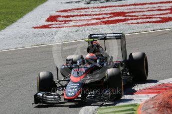 World © Octane Photographic Ltd. McLaren Honda MP4/30 - Jenson Button. Sunday 6th September 2015, F1 Italian GP Race, Monza, Italy. Digital Ref: 1419LB5D9221