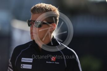 World © Octane Photographic Ltd. Sauber F1 Team C34-Ferrari – Marcus Ericsson. Sunday 6th September 2015, F1 Italian GP Paddock, Monza, Italy. Digital Ref: 1417LB1D2034