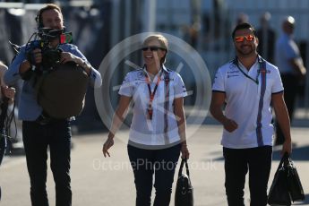 World © Octane Photographic Ltd. Wiliams Martini Racing - Claire Williams. Sunday 6th September 2015, F1 Italian GP Paddock, Monza, Italy. Digital Ref: 1417LB1D2060