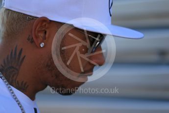 World © Octane Photographic Ltd. Mercedes AMG Petronas F1 W06 Hybrid – Lewis Hamilton. Sunday 6th September 2015, F1 Italian GP Paddock, Monza, Italy. Digital Ref: 1417LB1D2098