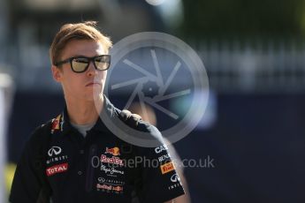 World © Octane Photographic Ltd. Infiniti Red Bull Racing RB11 – Daniil Kvyat. Sunday 6th September 2015, F1 Italian GP Paddock, Monza, Italy. Digital Ref: 1417LB1D2141