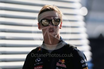 World © Octane Photographic Ltd. Infiniti Red Bull Racing RB11 – Daniil Kvyat. Sunday 6th September 2015, F1 Italian GP Paddock, Monza, Italy. Digital Ref: 1417LB1D2144