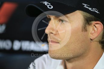World © Octane Photographic Ltd. FIA Drivers’ Press Conference. Thursday 3rd September 2015, F1 Italian GP Press Conference, Monza, Italy. Nico Rosberg - Mercedes AMG Petronas. Digital Ref: 1401LB1D8232