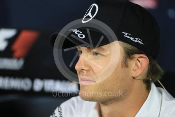 World © Octane Photographic Ltd. FIA Drivers’ Press Conference. Thursday 3rd September 2015, F1 Italian GP Press Conference, Monza, Italy. Nico Rosberg - Mercedes AMG Petronas. Digital Ref: 1401LB1D8233