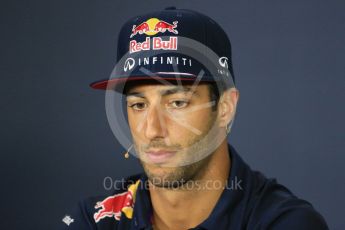 World © Octane Photographic Ltd. FIA Drivers’ Press Conference. Thursday 3rd September 2015, F1 Italian GP Press Conference, Monza, Italy. Daniel Ricciardo - Infiniti Red Bull Racing. Digital Ref: 1401LB1D8253