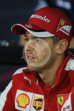 World © Octane Photographic Ltd. FIA Drivers’ Press Conference. Thursday 3rd September 2015, F1 Italian GP Press Conference, Monza, Italy. Sebastian Vettel - Scuderia Ferrari. Digital Ref: 1401LB1D8271