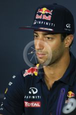 World © Octane Photographic Ltd. FIA Drivers’ Press Conference. Thursday 3rd September 2015, F1 Italian GP Press Conference, Monza, Italy. Daniel Ricciardo - Infiniti Red Bull Racing. Digital Ref: 1401LB1D8288